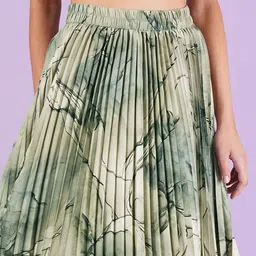 OTABU Floral Printed A-line Midi Skirt image 3