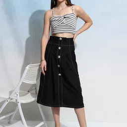 Tokyo Talkies Pleated Midi Skirt image 2