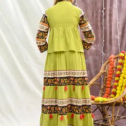 Rashmi Shree Creation Floral Printed Top With Skirt Co-Ords image 4