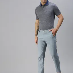 ONN Men Blue & dark slate Polo Collar T-shirt image 4