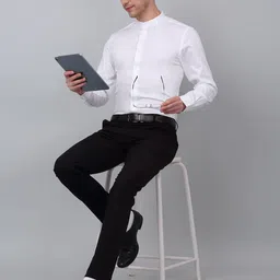 Cantabil Men Solid Opaque Formal Shirt image 5