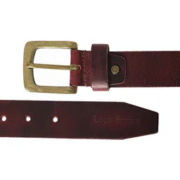 LOUIS STITCH Men Red Solid Leather Belt image 4