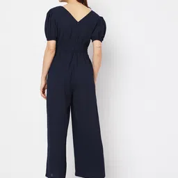Vero Moda Puff Sleeves V-Neck Wrap Basic Jumpsuit image 5