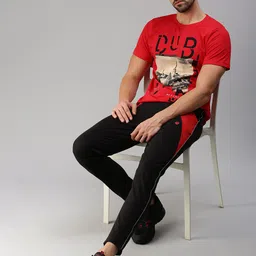 ONN Men Red & Black Dublin Printed T-shirt-picture-23