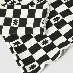 max Girls Checked Cotton T-shirt image 2
