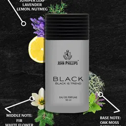 JOHN PHILLIPS Set Of 2 Black 50 ml & Marconi Happy Hours 100 ml Long Lasting Eau De Parfum image 5