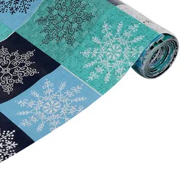 Kuber Industries Blue & White Printed  PVC Anti Slip Skid Shelf Mat image 5