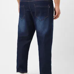 urbano plus Men Regular Mid Rise Dark Blue Jeans image 4