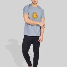 Greylongg Round Neck Graphic Printed T-shirt image 5