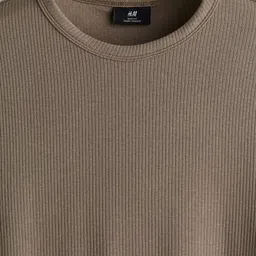 H&M Slim Fit Ribbed T-Shirt image 4