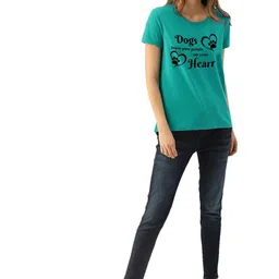 Trends Tower Typography Printed Round Neck Bio Wash Pure Cotton T-shirt image 5