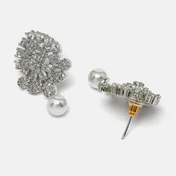 PANASH Silver-Plated Stone Studded Jewellery Set image 2