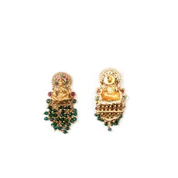 StileAdda Gold Plated Temple Hydra Jewellery Set image 5