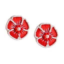 Sangria Gold-Plated Beaded & Tasseled Bridal Jewellery Set image 5