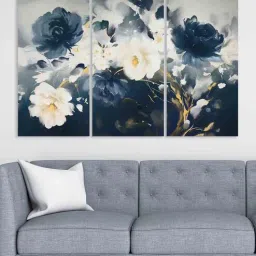 random Rose Multicolour Canvas (Set of 3) Art Panels-picture-32
