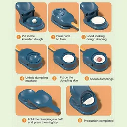 homiq Cold 2 in 1 Gujiya Maker Dumpling Maker Momos Maker Machine for Home Manual Dough Press image 4