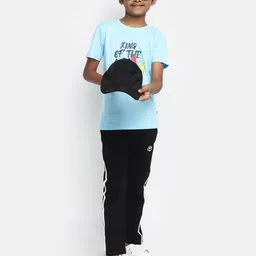V-Mart Boys Typography Printed Cotton Casual T-shirt image 3