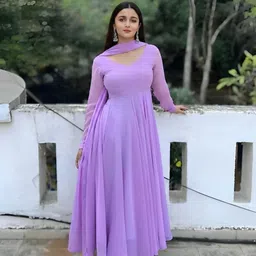 tisvara Georgette Stitched Anarkali Gown image 4