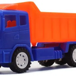 neoinsta shopping Small size friction powered plastic JCB dumper truck blue orange-picture-13