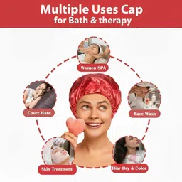 anchalecom Eco-Friendly Reusable Shower Cap for Daily Use Lightweight & Washable image 2