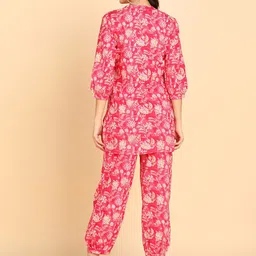 BLOCKS OF INDIA Floral Printed Pure Cotton Tunic & Trousers image 4