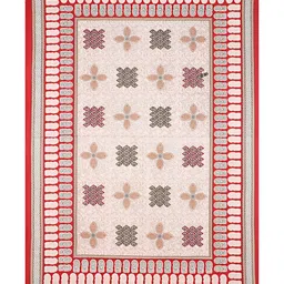 Texstylers 6-Pcs Red & Black Ethnic Motif Printed Cotton Diwan Set image 2