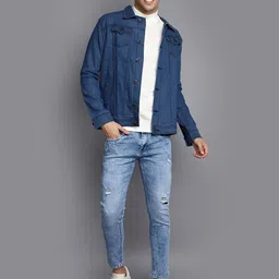 V-Mart Spread Collar Lightweight Denim Jacket image 5