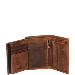 Sassora Men Animal Printed Embellished Leather Two Fold Wallet image 2