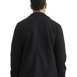 RARE RABBIT Men Spread Collar Solid Casual Bomber Jacket image 3