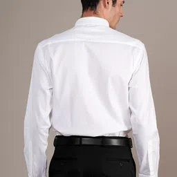 Cantabil Men Spread Collar Solid Cotton Formal Shirt image 3