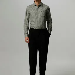 THE BEAR HOUSE Slim Fit Vertical Striped Pure Cotton Formal Shirt image 5