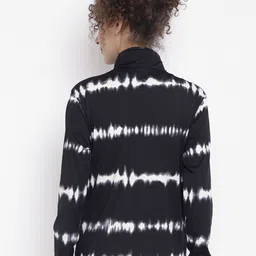 CHKOKKO Women Black Sporty Jacket image 3