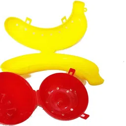 bo world Fruits Banana Case And Apple Case 2 Containers Lunch Box 2 Containers Lunch Box image 2