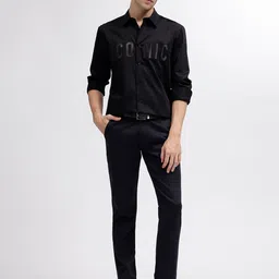 Iconic Typography Regular Fit Cotton Shirt image 5