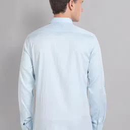 AD By Arvind Slim Fit Micro Ditsy Self Design Spread Collar Pure Cotton Formal Shirt image 4