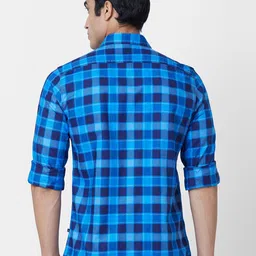 Parx Buffalo Checked Cotton Slim Fit Opaque Casual Shirt image 5