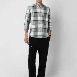 VASTRADO Men Classic Tartan Checks Opaque Checked Casual Shirt image 4