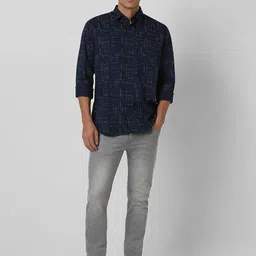 VAN HEUSEN DENIM LABS Men Slim Fit Opaque Printed Casual Shirt image 2