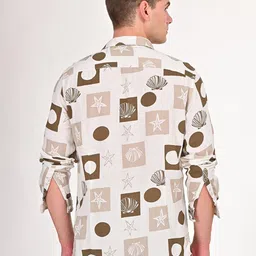 POE Men Smart Spread Collar Conversational Printed Slim Fit Casual Shirt image 5