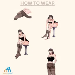 neska moda Women Lace Top Stockings image 5