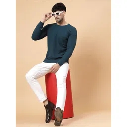 Rigo Round Neck Pockets Cotton Casual T-shirt image 5