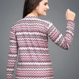 VGHCFASHION Women Printed Woollen Pockets T-shirt image 3