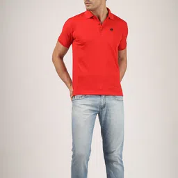 Greylongg Men Polo Collar Applique T-shirt image 3