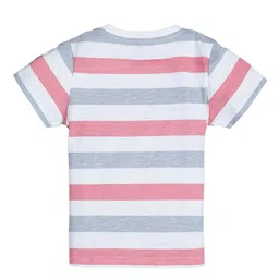 PLUM TREE Boys Pack-2 Red  White Typography Printed Pure Cotton T-shirt image 2