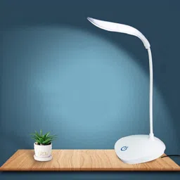 akr Powerful Rechargeable Emergency Table Lamp (White)_254 Study Lamp image 1