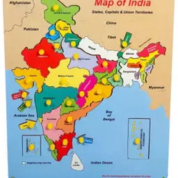 childgossip New Arrival Wooden Map Of India Educational Puzzle For Children-picture-27
