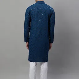 jompers Men Viscose Rayon Kurta Pyjama Set image 2