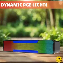 FRONY Megabar (PORTABLE HOME TV SOUNDBAR) Dynamic Thunder Sound With RGB LightB419 20 W Bluetooth Soundbar-image-7