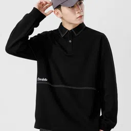 HERE&NOW Men Shirt Collar Pullover Sweatshirt image 5