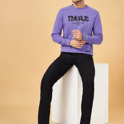 People Lavender Typography Printed Sweatshirt image 5